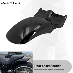 Motorcycle Rear Short Fender Mudguard Cover Gloss Black For Harley Softail Fat Boy Breakout FXDR 2018 2019 2020 2021 2022 2023