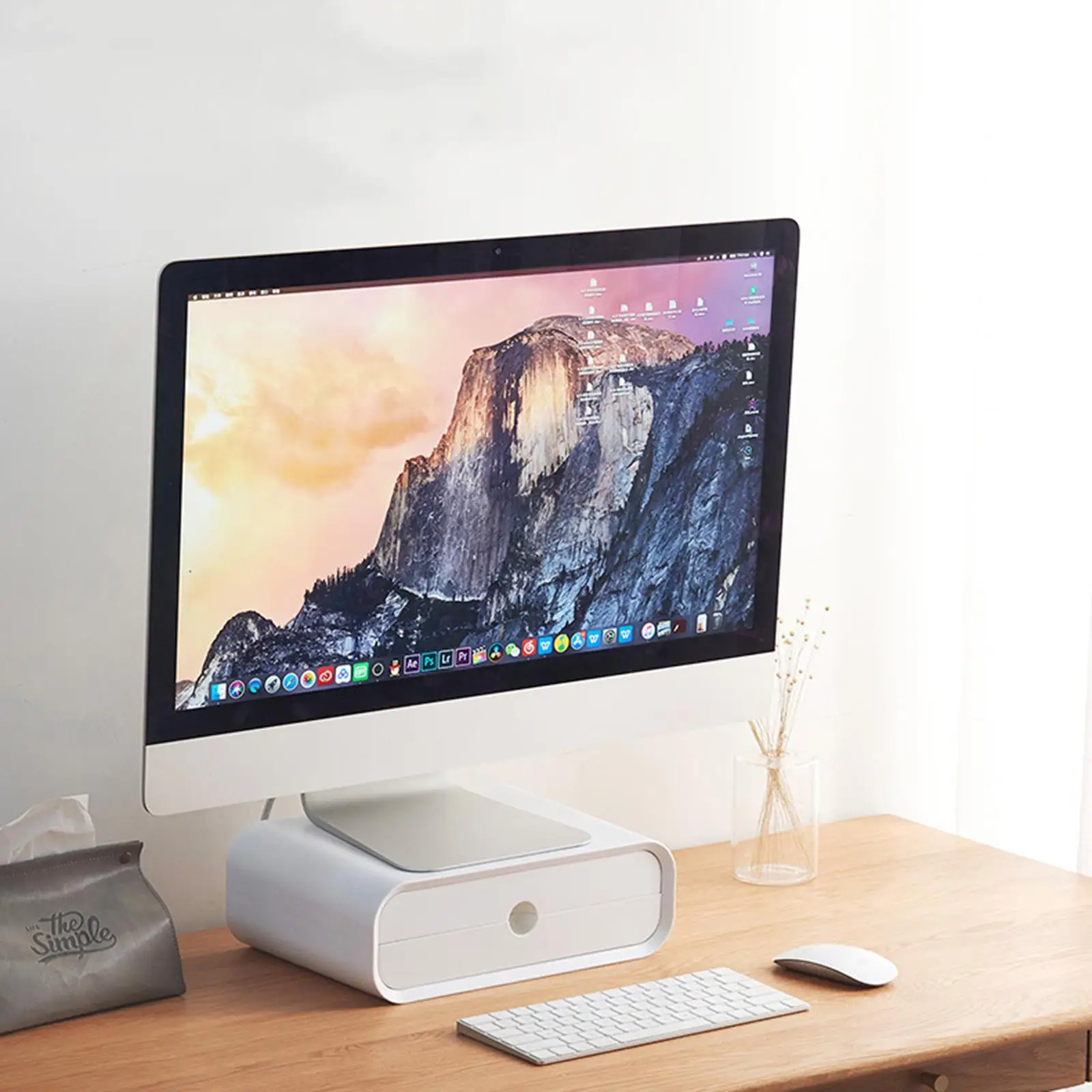 

Подставка-органайзер для монитора с отсеком для хранения для ПК, принтера, ноутбука