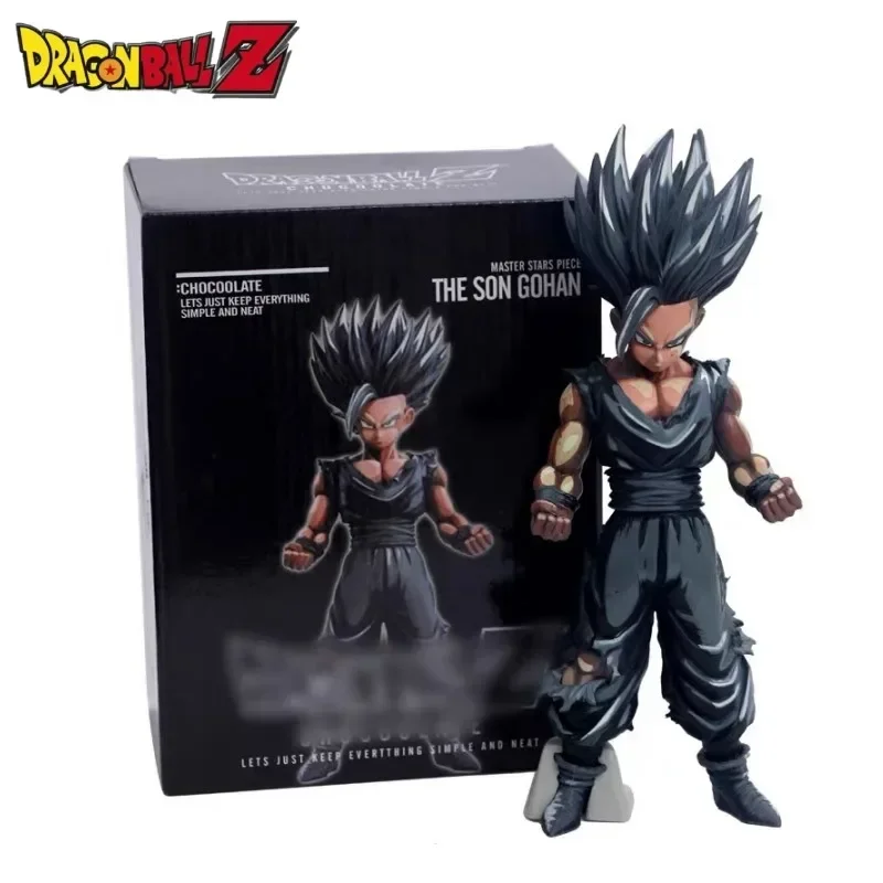 20cm Anime Dragon Ball Z Figure Gohan Super Saiyan Chocolate Black Ver. Pvc Action Figure Dbz Gohan Goku Cool Models Gift