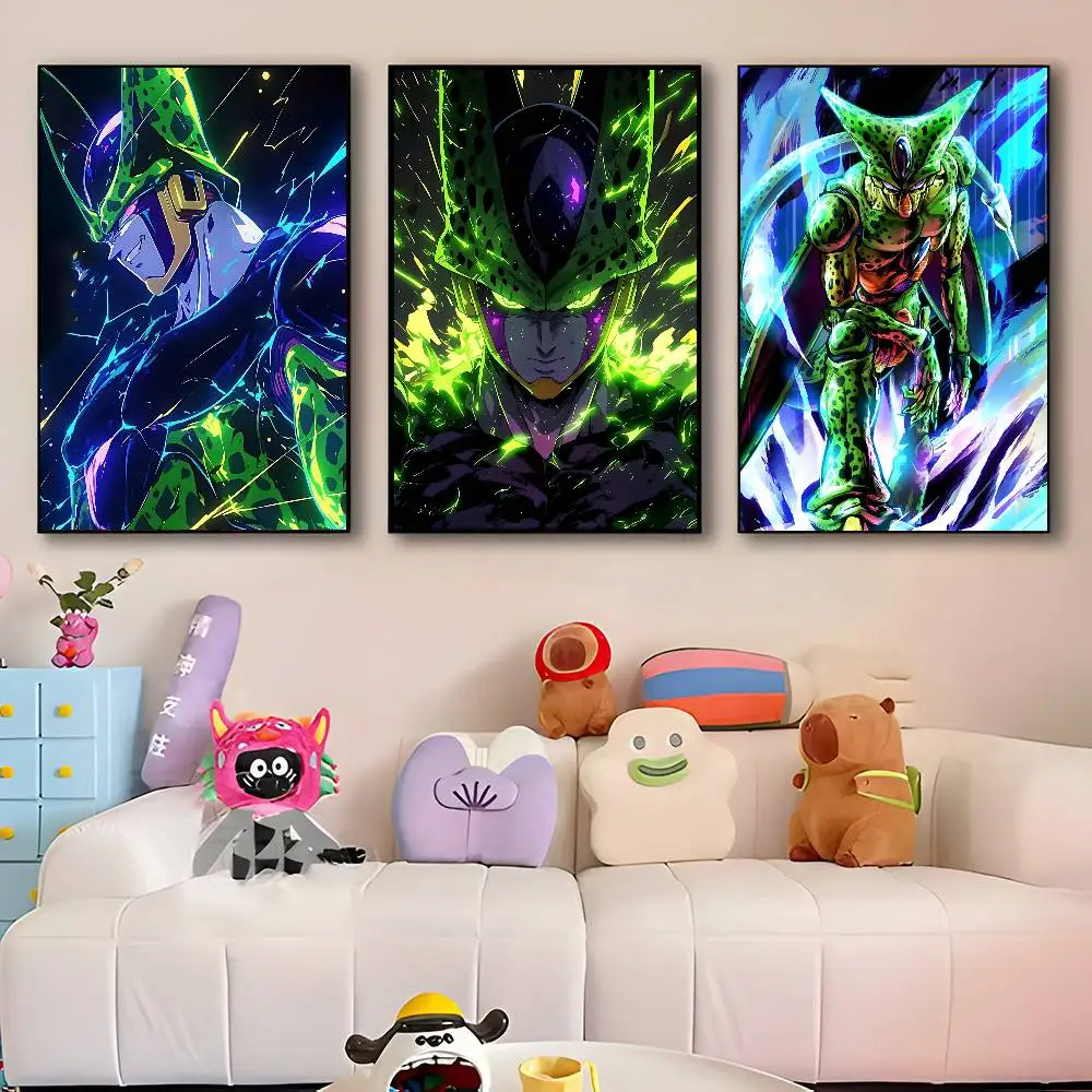 Anime DRAGON BALL Cell Posters HD Print Vintage Wall Art Decor for Home Study Room