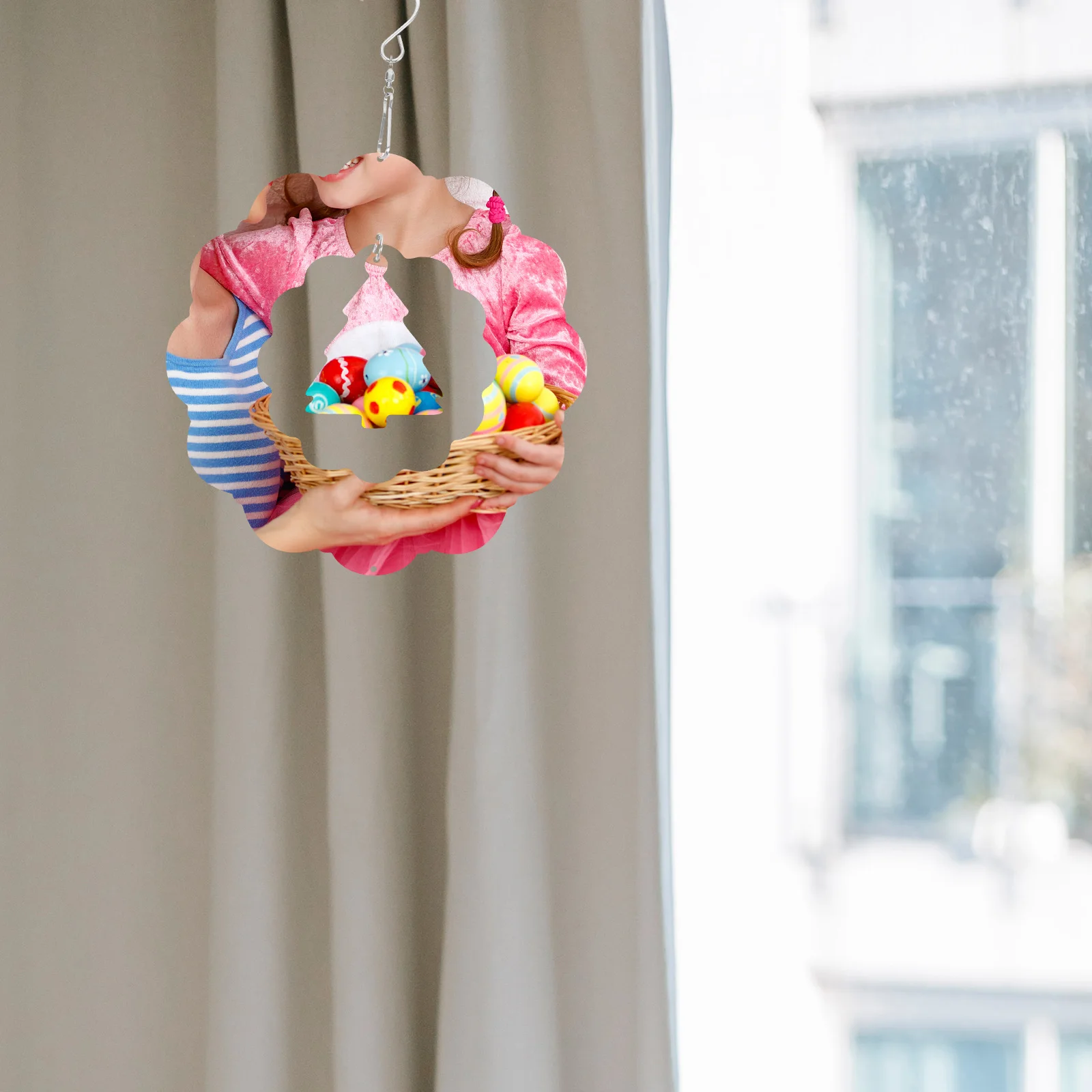 

Christmas Tree Sublimation Wind Spinner Blank Aluminum Hanging Wind Yard Garden Door Decor Sublimation Spinners