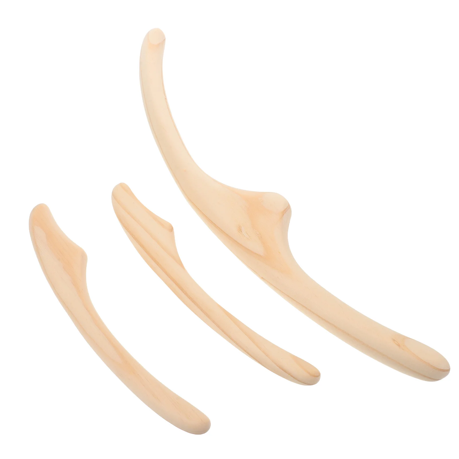 

3Pcs Wooden Guasha Tool Full Body Massage Sculpting Contouring Acupoint Stick Muscle Portable Manual Massager