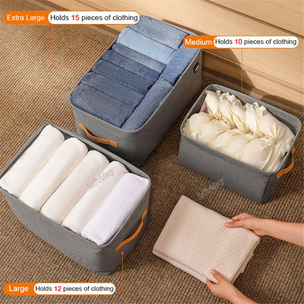 Clothes Organizer Trousers Clothes Jeans Storage Box Wardrobe Clothes Organizer Underwear Bra Socks Artifact Compartment Box