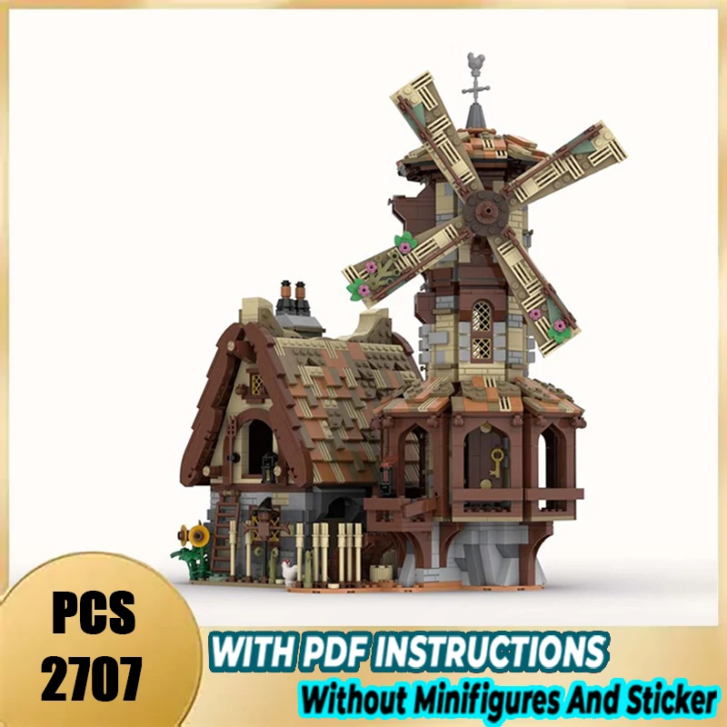 

Exquisite brand new MOC building blocks MEDIEVAL WINDMILL technical modules bricks model gift Christmas toy DIY assembly set