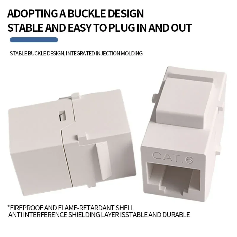 10 قطع من وحدات مقبس الشبكة CAT6 المكونة من 6 فئة سهلة التركيب، توصيل مباشر، جودة عالية للإنترنت المستقر