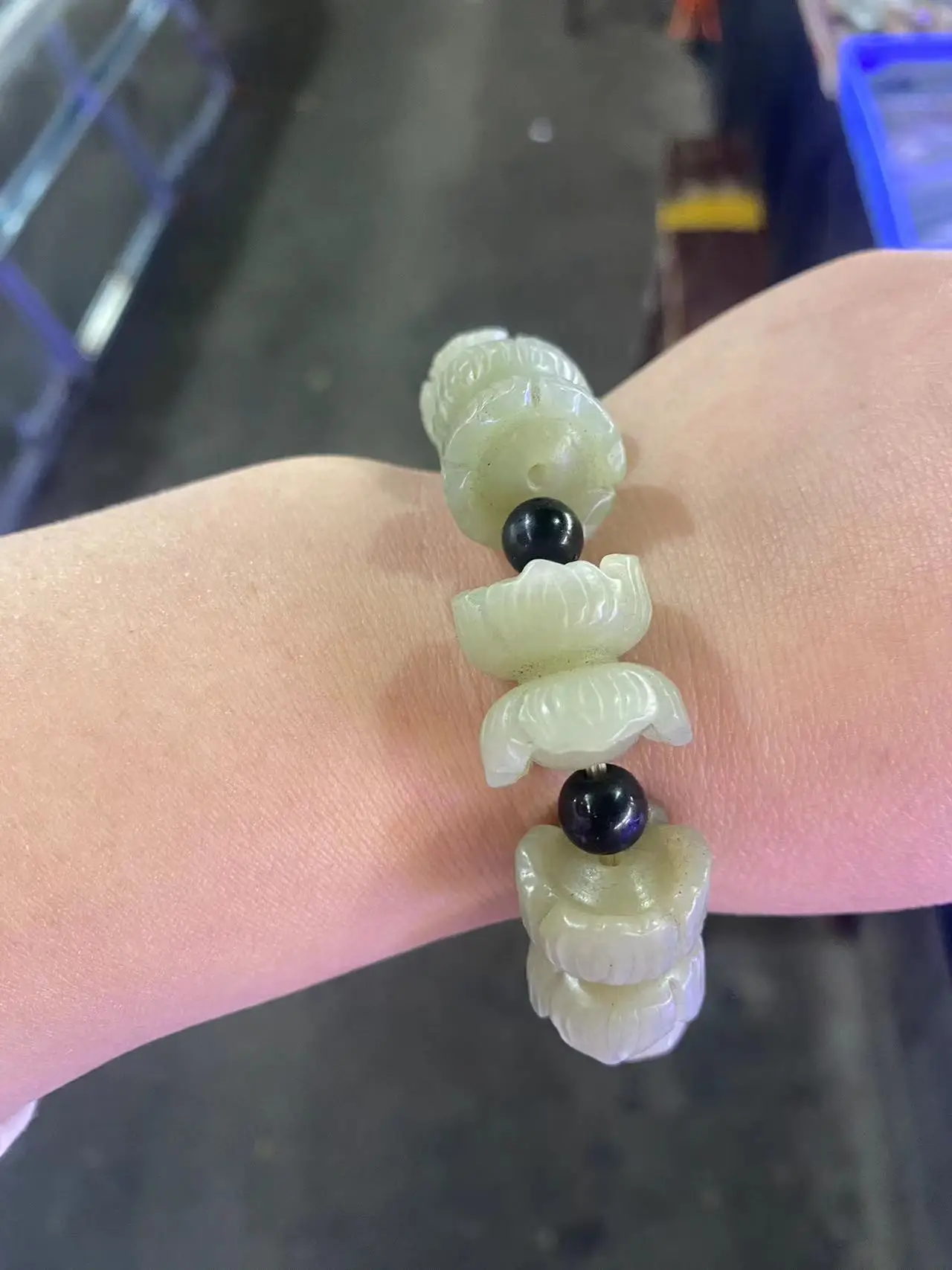 quality Hetian Jade pure hand carving Bead Bracelet Natural Nephrite Bracelet Unisex style jade jewelry bracelets With certifica