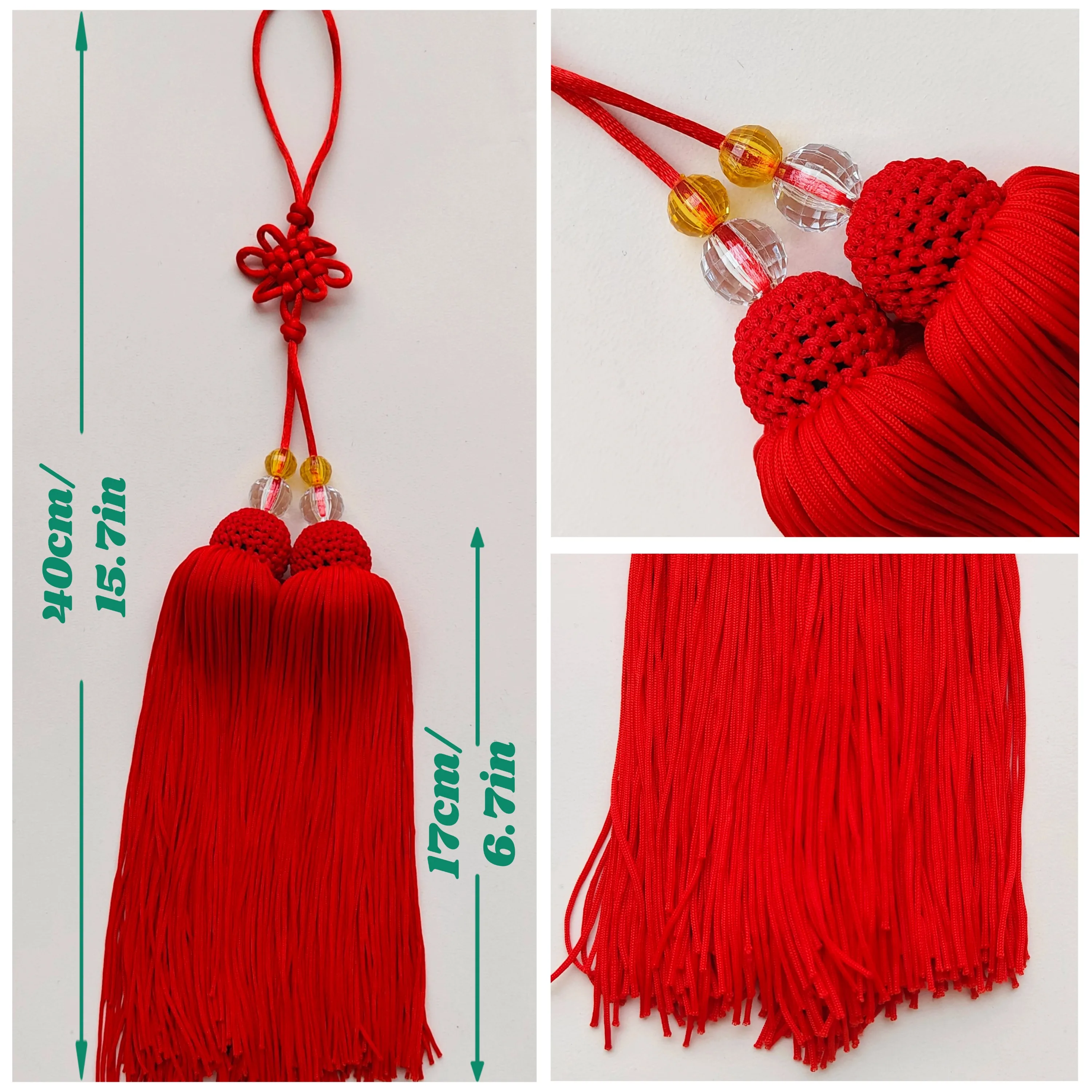 Tai Chi Sword Accessories Sword Tassel 36cm Martial Arts Taiji Sword Tassel Kung Fu Wushu Chinese Knot Chinese Traditional Short