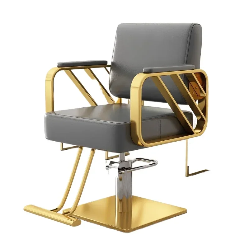 كرسي حلاق حديث للرجال أثاث دوار بسيط فاخر كرسي احترافي مسند للقدمين أثاث صالون الحلاقة Sillon De Barberia