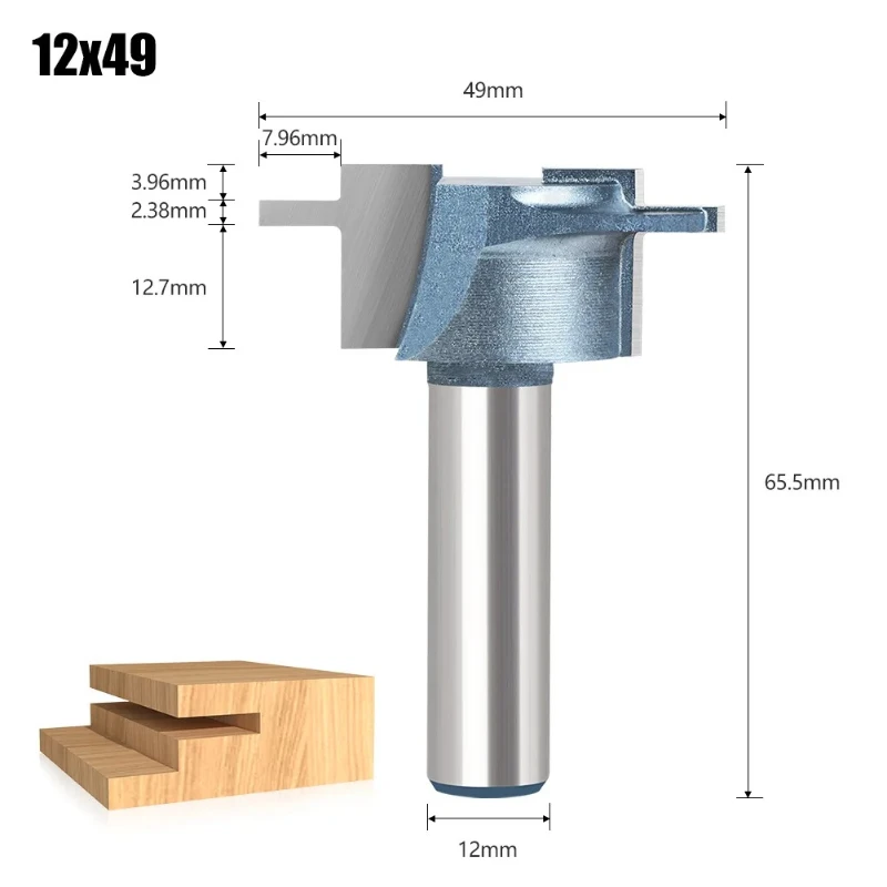 Cleaning Flush Trim Corner Round Cove Box Bits Tool Milling Cutter New Wood Router 1/2in 12mm Shank Straight End Mill Trimmer