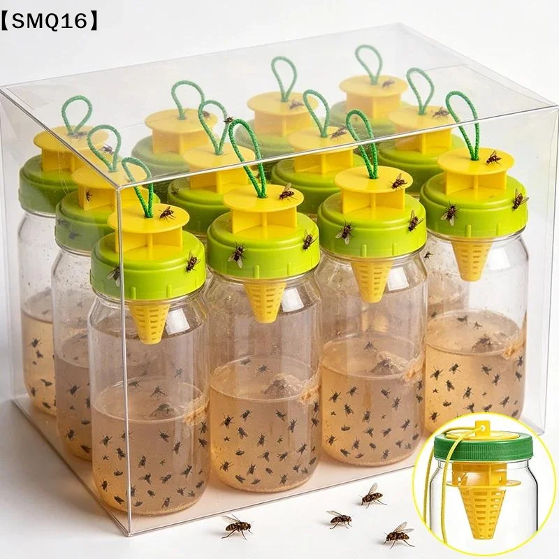 Reusable Hanging Fly Wasp  Traps Outdoor Garden Orchard Asian Hornet Catcher Drosophila Attractant Trap Pest Control Tools【SMQ】