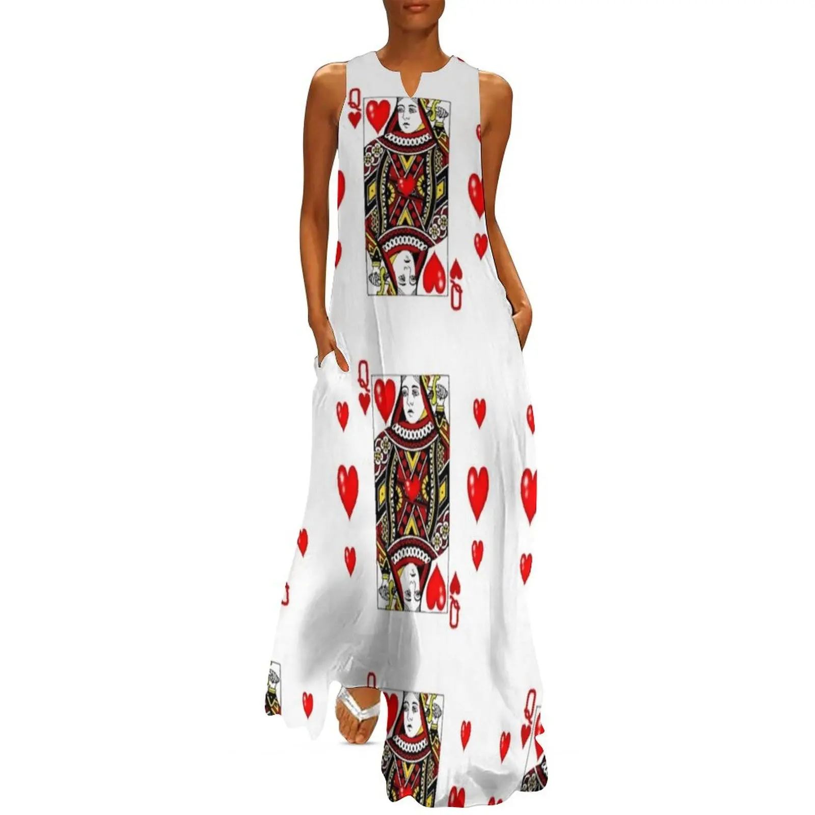 

QUEEN OF HEARTS SUIT CASINO PLAYING FACE CARD VALENTINES Long Dress ladies dresses for women 2024 Cocktail of dresses