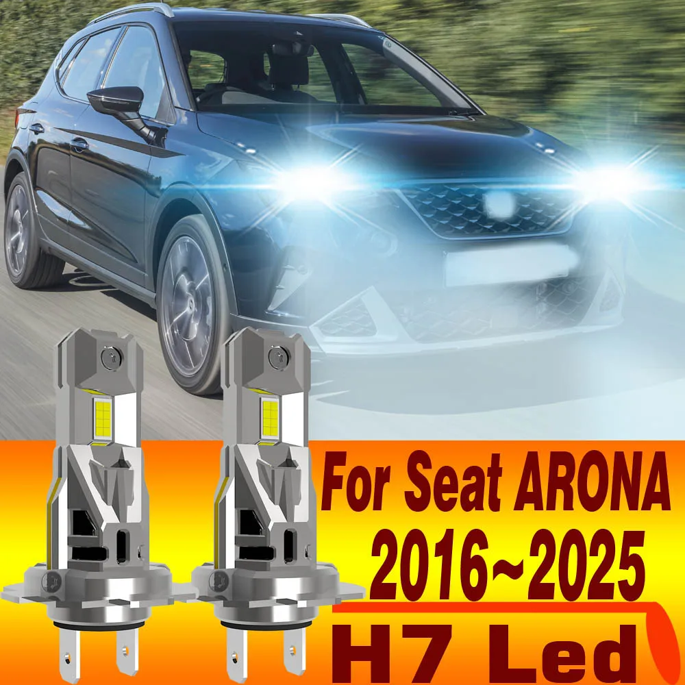 

2pcs H7 Led Headlight Canbus No Error High Power H18 Car Bulb 6000K White Light Moto Diode Lamp 12v 55w For Seat ARONA 2016~2025