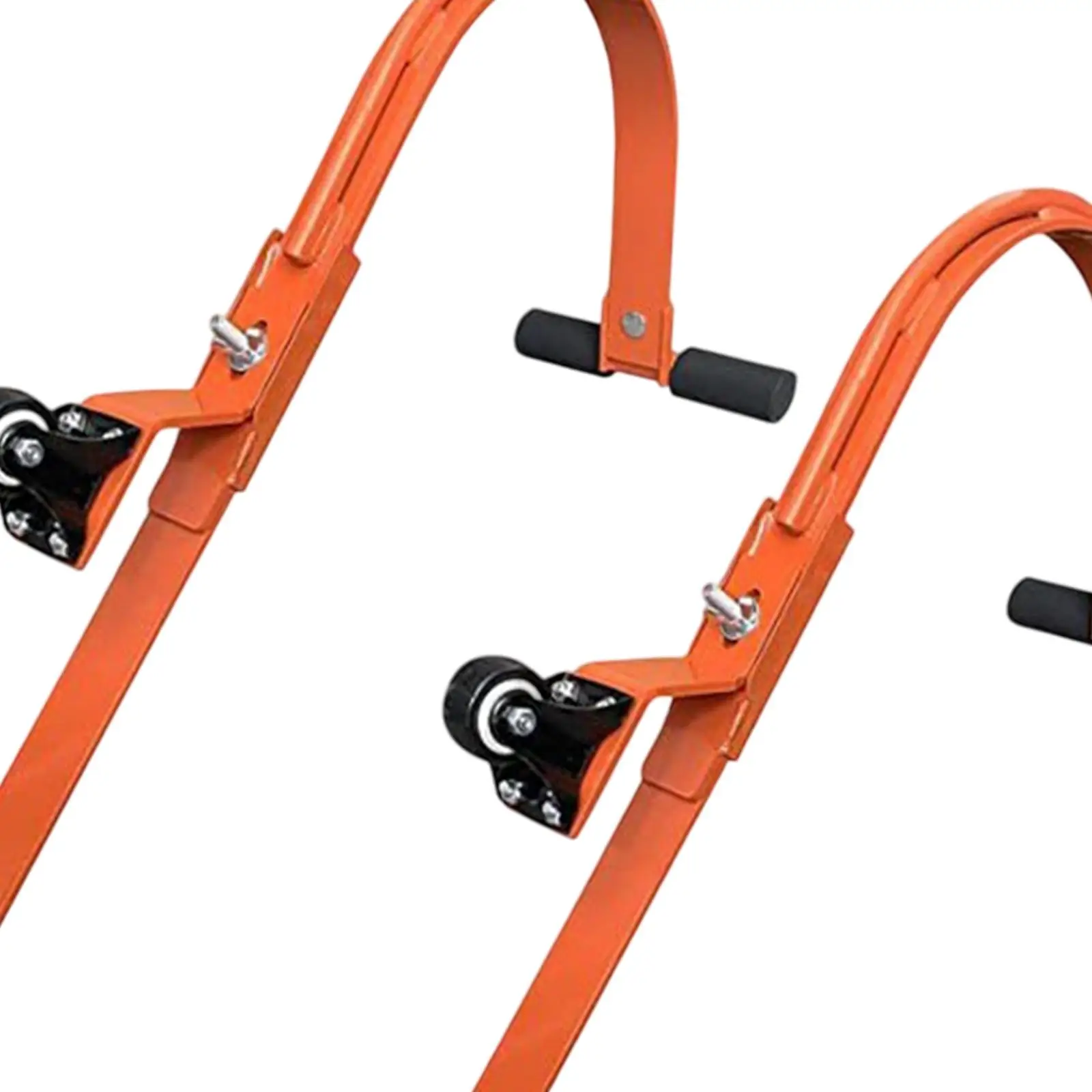 2Pcs Ladder Roof Hooks with Wheel High Strength Adjustable Holes Heavy Duty