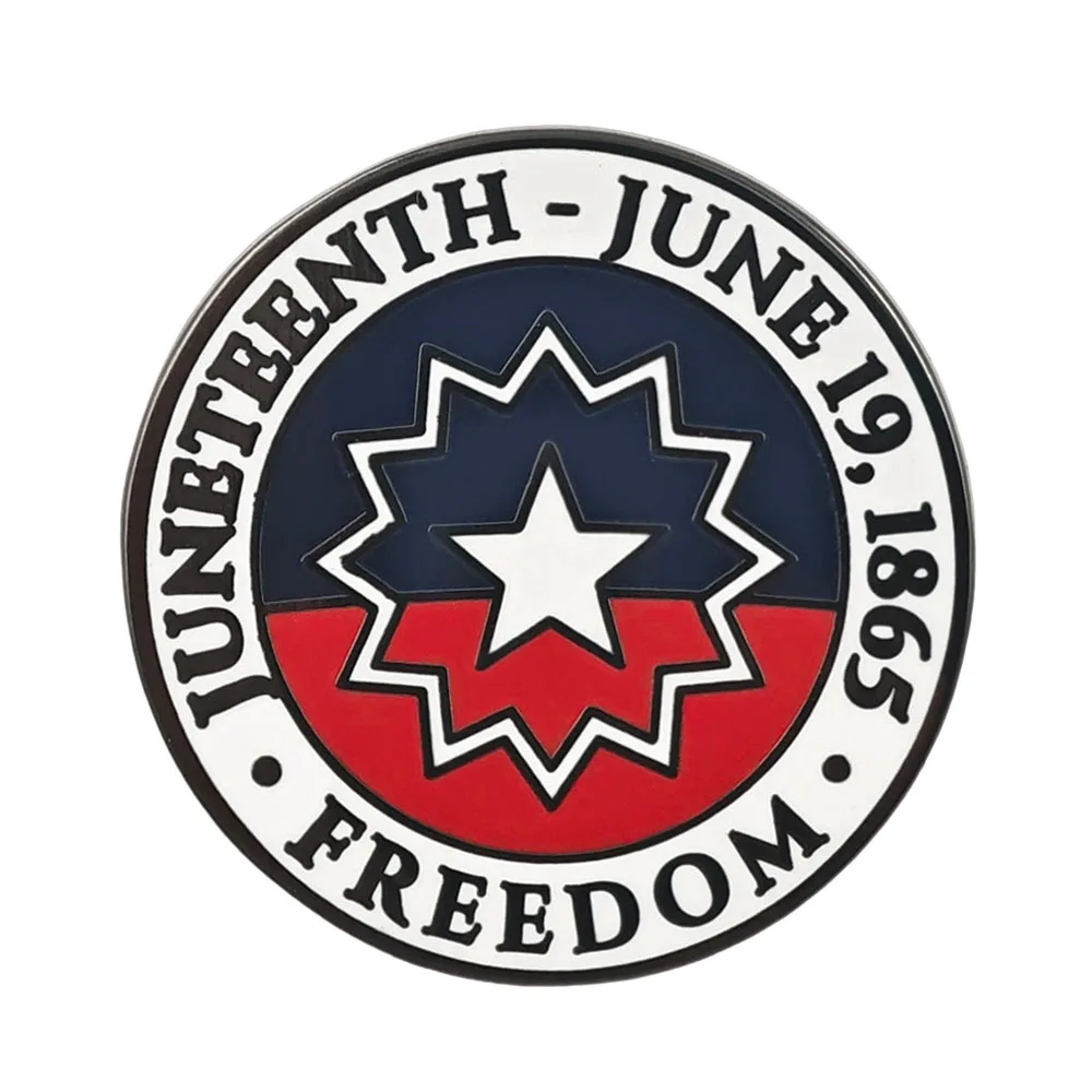 Juneteenth Freedom Enamel Pin June 19 1865 Flag Brooch African American History Metal Badge Black Power Accessories Jewelry Gift