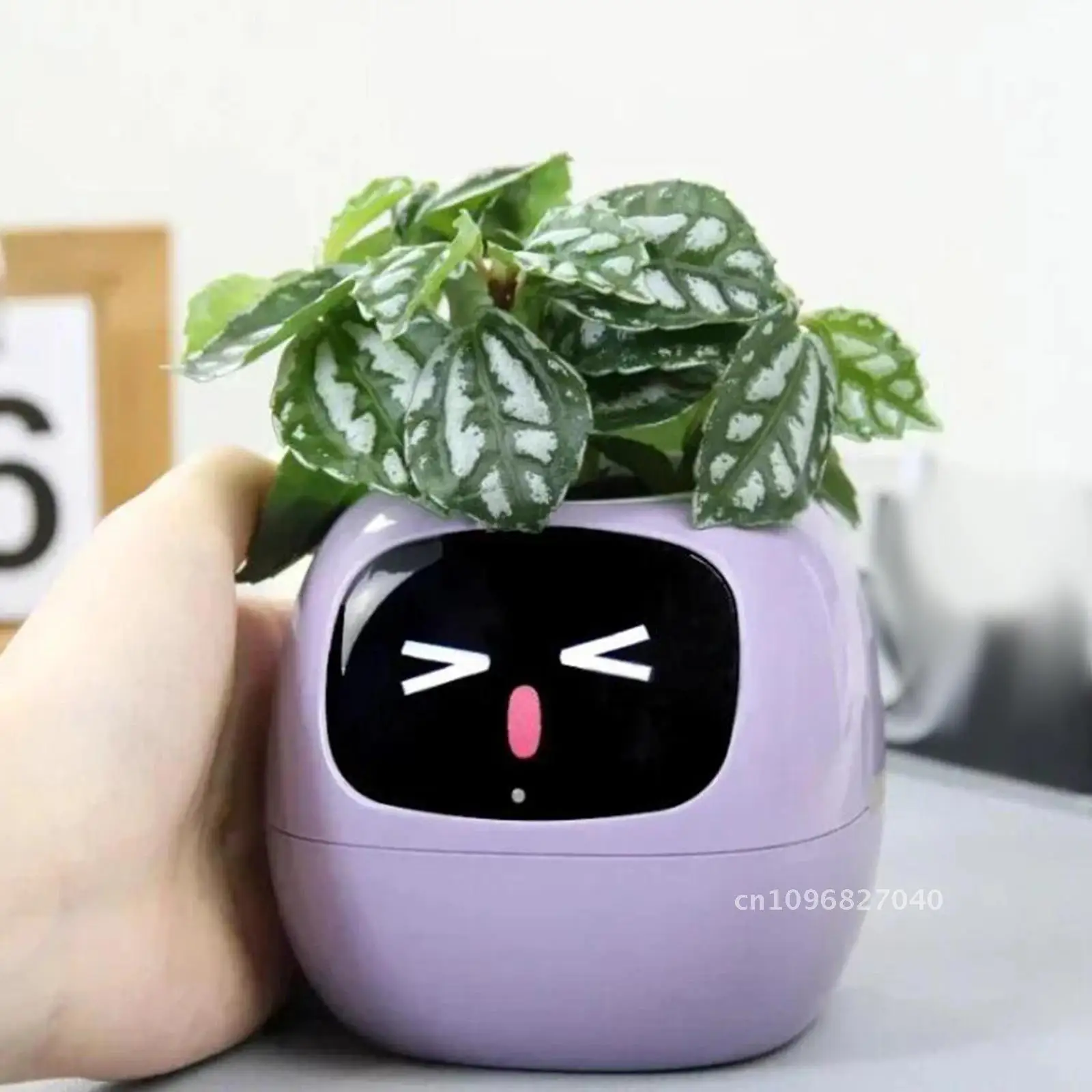 Smart Flowerpot Adorable Rich Gesture Interaction Plants Plant Pot for Indoor for Living Room Smart Neat Indoor Gift Desk Setup