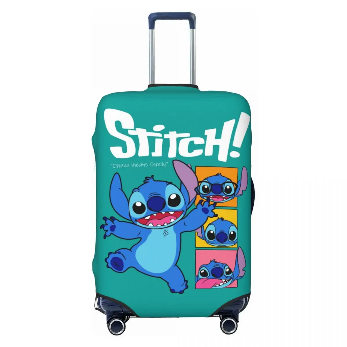 

Custom Funny Stitchs Adventure Anime Suitcase Cover Dust Proof Luggage Protective Covers for 18-32 inch