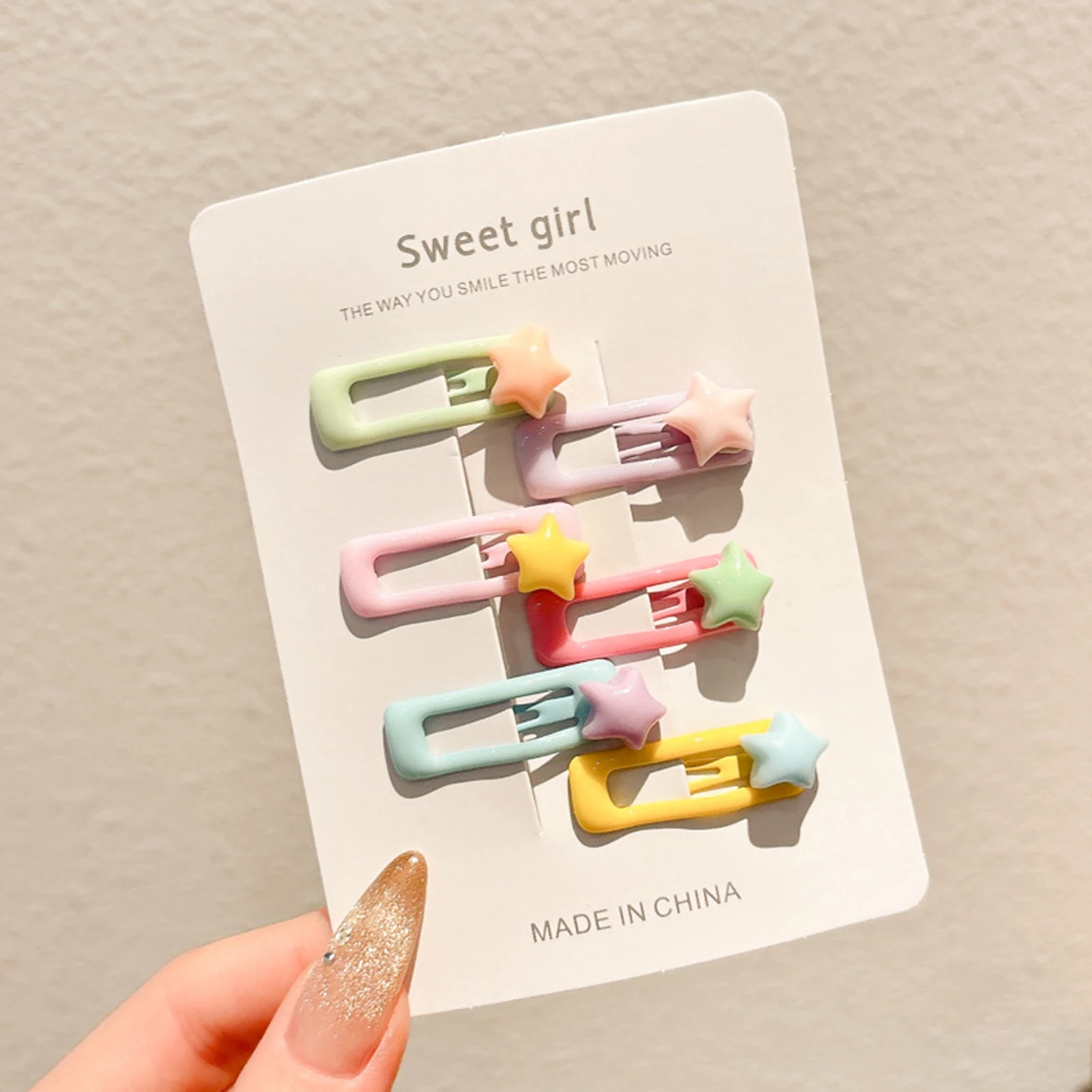 5/6pcs Lovely Resin Barrettes for Girls Dopamine Colorful Hair Clip Sweet Style Bangs Side Clip Versatile Hair Styling Accessory