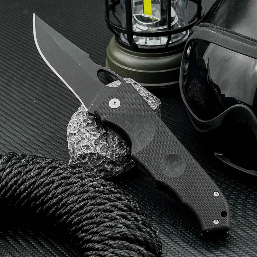 

Тактический складной нож — лезвие 7Cr13Mov высокой твердости, карманный нож EDC с черной текстурой G10 для кемпинга и выживания на открытом воздухе