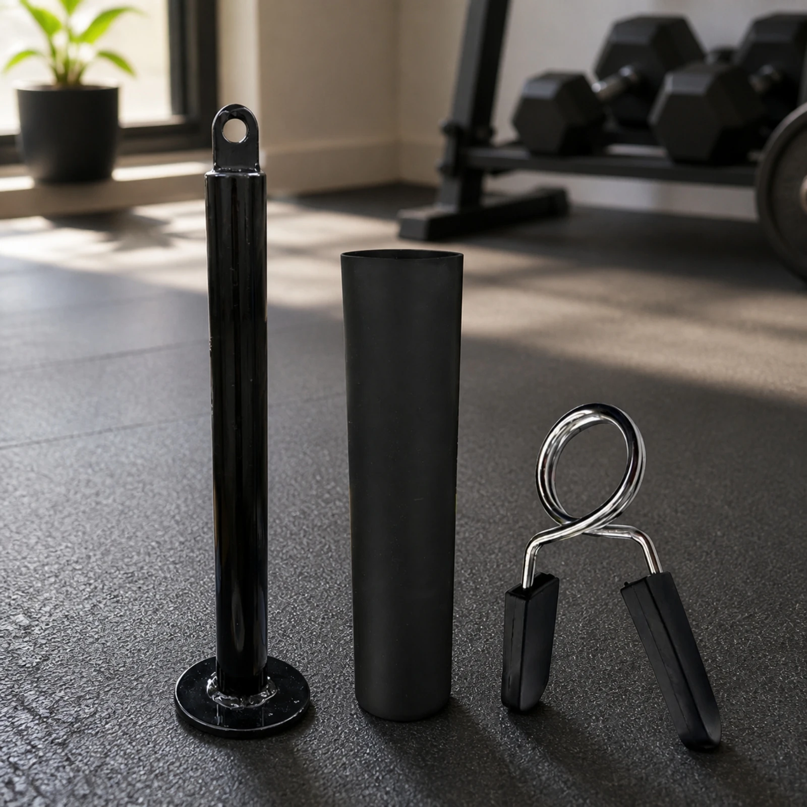Weight Loading Rod with Round Base Sturdy Weight Plate Securing Rod Fitness Equipment Secure Heavy Duty for Strength Training