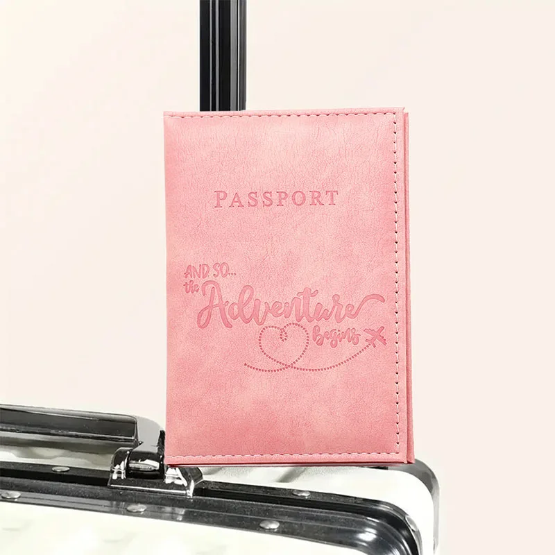 

Passport Cover Hot Stamping Simple Plane Women Men Travel Passport Case Holder Fashion Wedding Gift