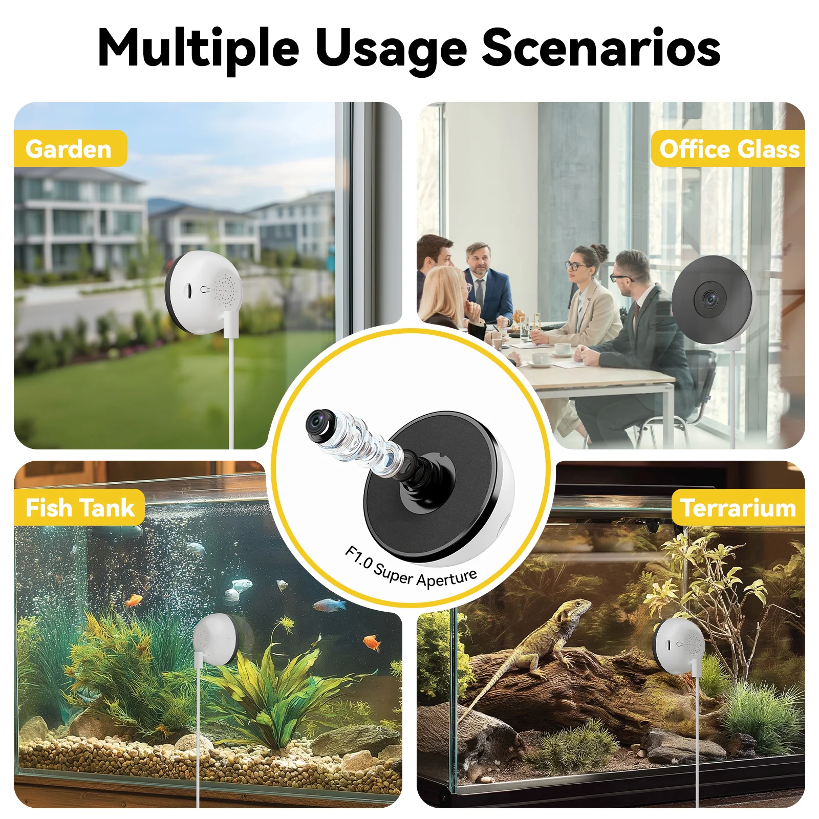 BoyKeep 4MP Window Camera, 2.4GHz & 5.8GHz WiFi 6 IndoorCamera with Phone App, Cameras for Home Security withFull Color Night Vi