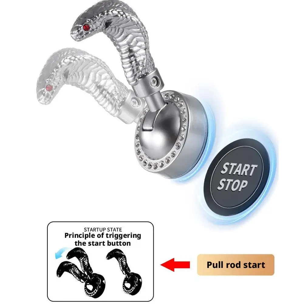 

Металлическая кнопка запуска автомобиля Snakehead Металлическая кнопка запуска автомобиля Snakehead Рокерный рычаг Автомобильный двигатель Push Start Stop Рычаг