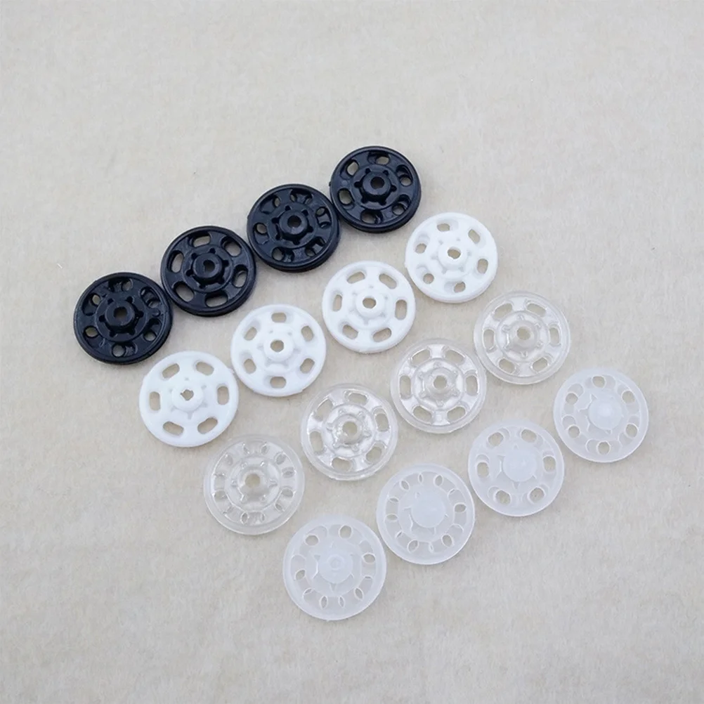 

500Pcs Transparent Plastic Buttons Durable Round Sewing Buttons for DIY Crafts Scrapbooking T-Shirt Clothes 20mm