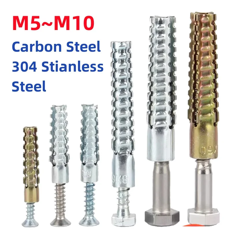 M5 M6 M8 M10 Serrated Gecko Expansion Bolts Lightweight Brick Anti Loosening Cement Wall Concrete Expansion Screws