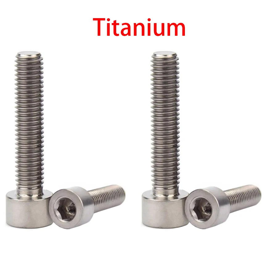 M8 M10 10/12/20/30/50/60/65/70/75/80/85/90/95/100/110/120mm DIN912 Titanium TA2 Hex Hexagon Socket Cap Allen Head Screw Bolt