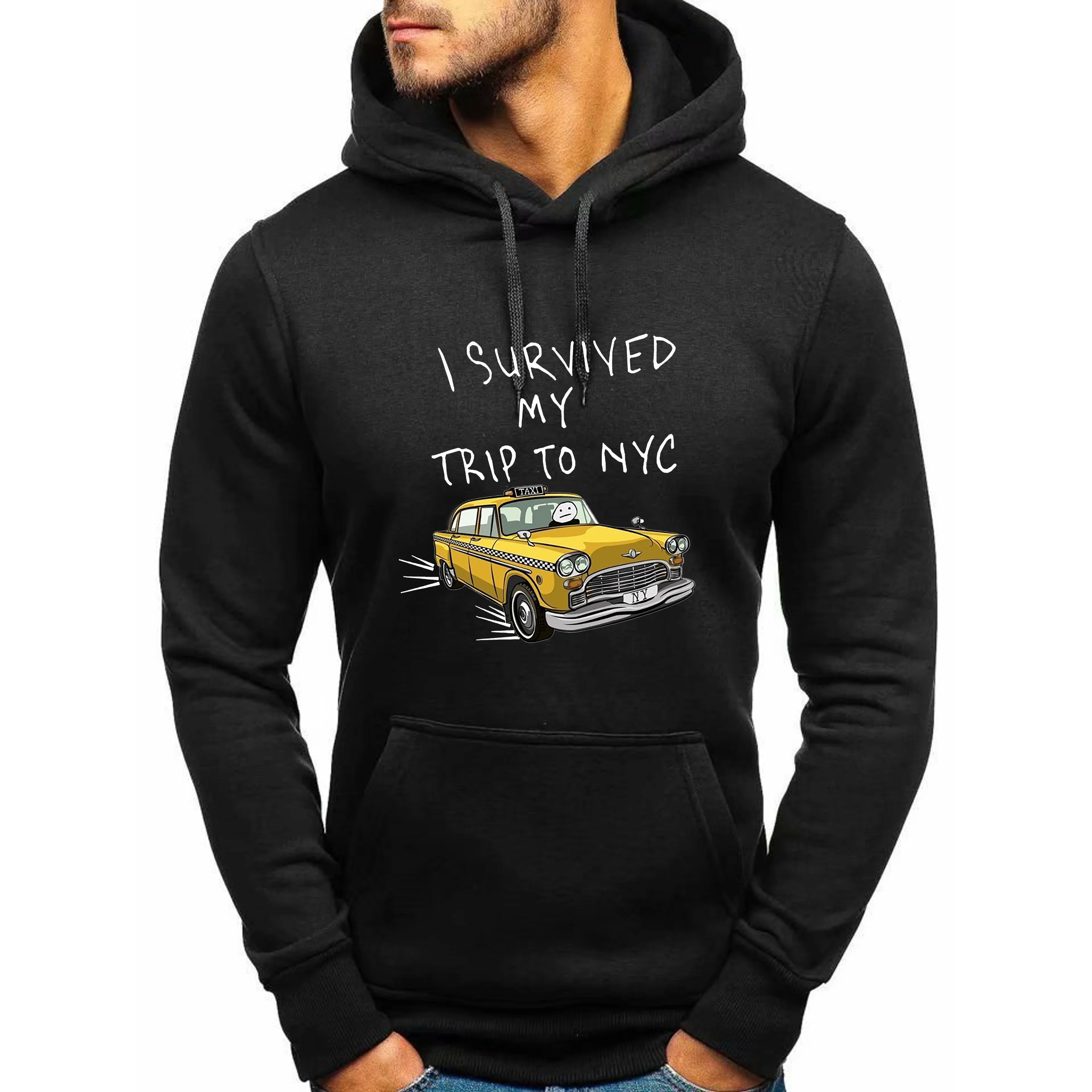 Tom Holland Hoodie I Survived My Trip to New York Printed Top Casual 100% Cotton Streetwear Mens Womens Unisex Fashion Sweatshir