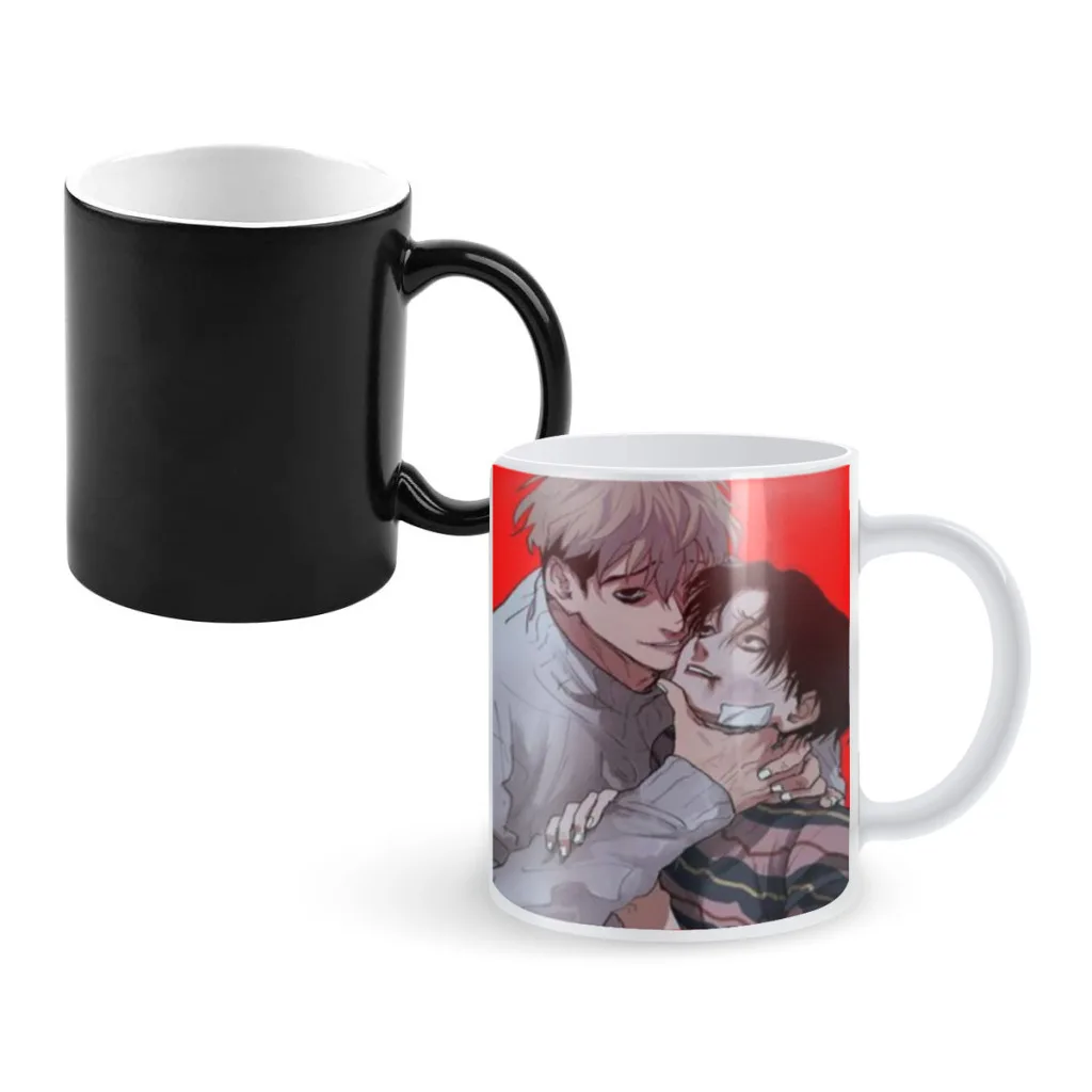 Killing Stalking Anime Movie Creativity Change Color Chang mug Ceramic mug Hot Coffee Cup Breakfast Cup mug Friend Gift