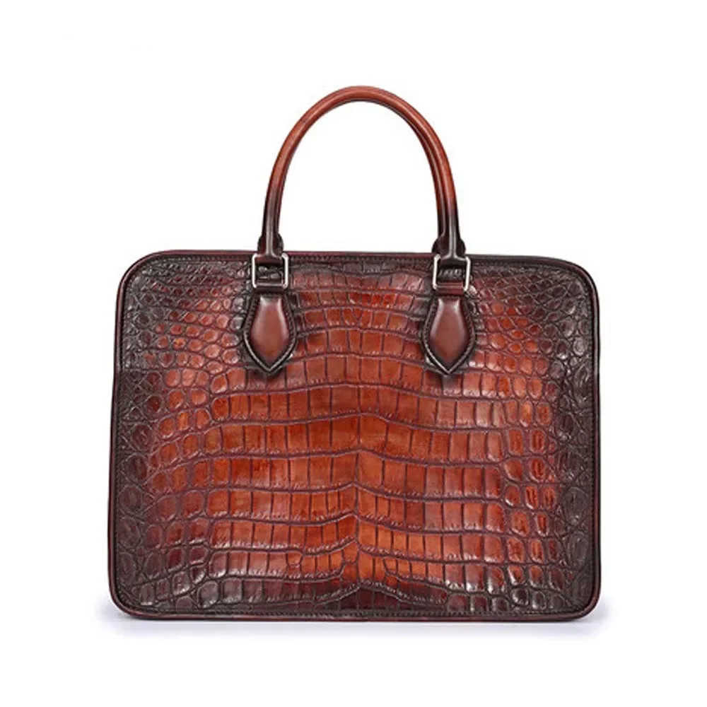 Weitasi новая мужская сумка из крокодиловой кожи, мужской портфель из крокодиловой кожи, цветная сумка без сращивания Weitasi новая мужская сумка из крокодиловой кожи, мужской портфель из крокодиловой кожи, цветная сумка без сращивания