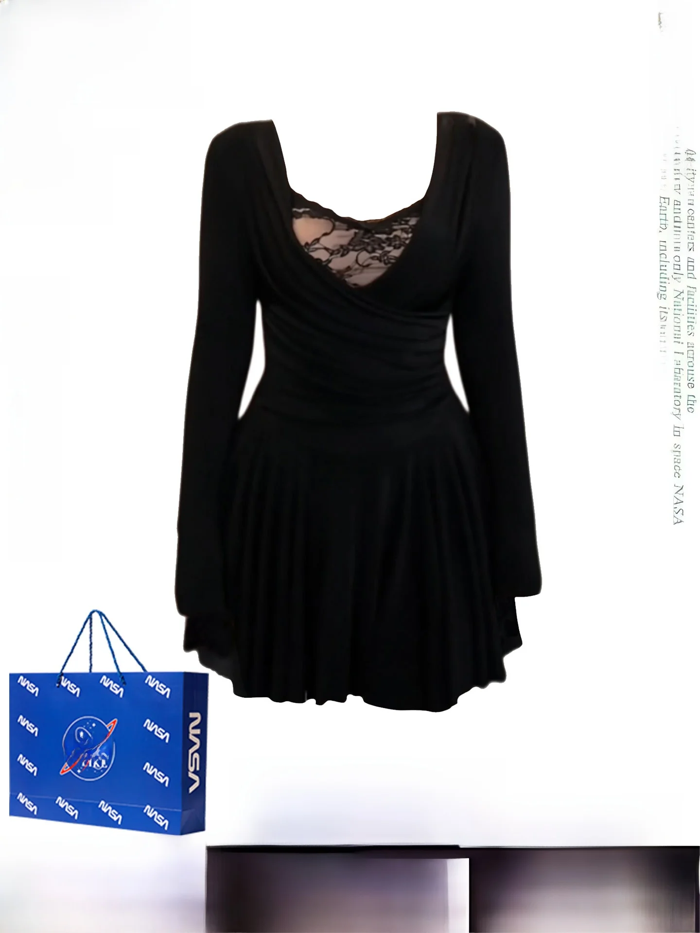 

Pure Desire Sle Hollow out Lace Fake Two-Piece Dr Women's Spring Autumn A-Line ort Skirt New Year's Robe French Sle ...