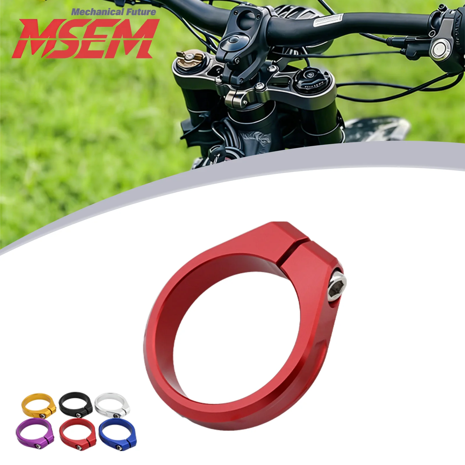For Surron Light Bee X/X Pro and Light Bee S partv Electric Motocross CNC Steering Column Pipe Clamp Reinforced Riser Clamps