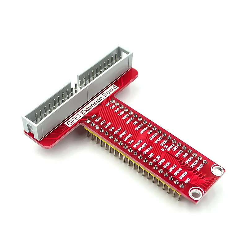 For Raspberry Pi 4 3 B + Accessories T type GPIO expansion board + For Raspberry pi 40P cable Red/blue PCB board