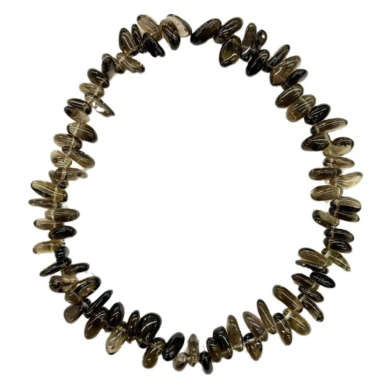 LOOSE BEADS smoky Quartz  baroque side hole 10-14mm wholesale for DIY  jewelry necklace 38cm nature view 2