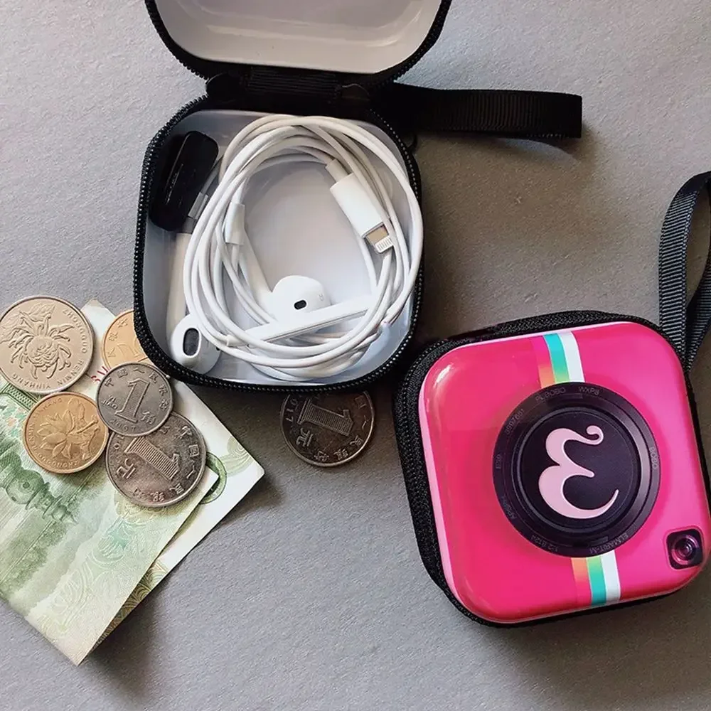 Retro Feelings Creative Coin Purse Headphone Storage Bag TV Tape Bag Coin Bag Storage Box Wallet Purse Kids Earphone Box