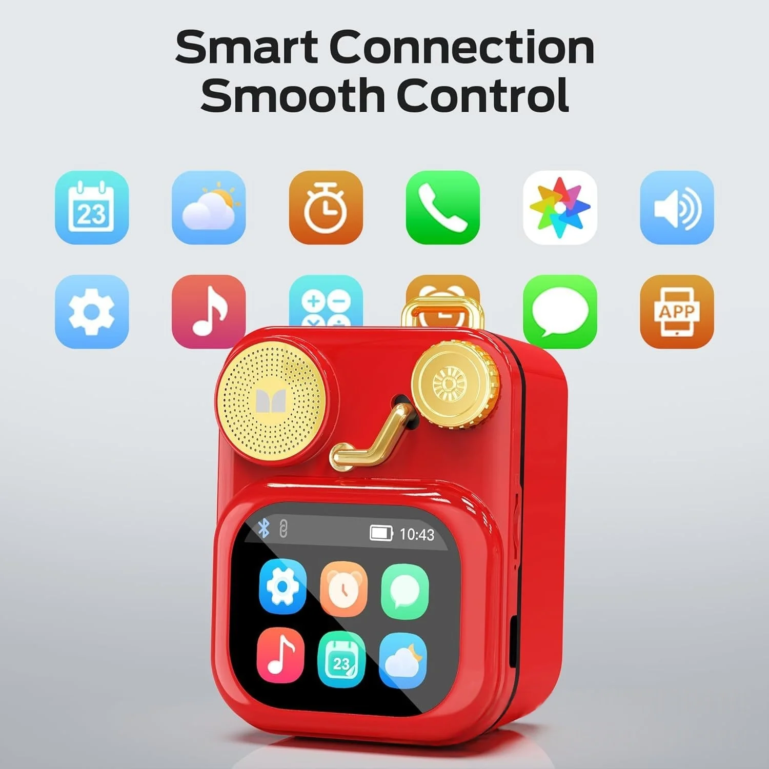 

Умный сенсорный экран Bluetooth 6,0, динамик, мини-портативный аудиоплеер, беспроводной громкой связи, MP3-музыкальная шкатулка, поддержка TF Play, приложение