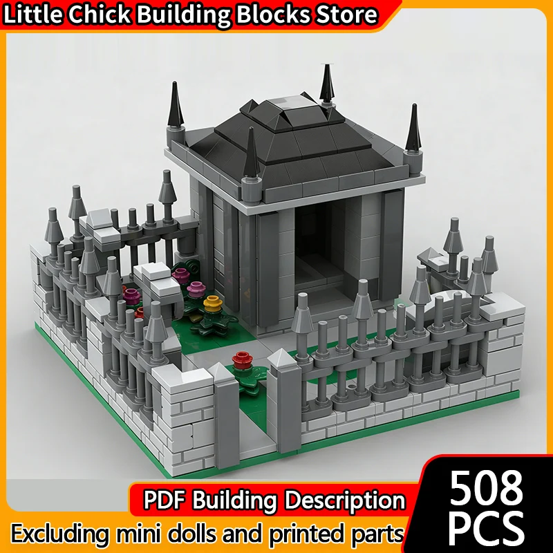 

Модель City Street View MOC, строительные кирпичи, погребный кладбище, модульная технология, детские праздничные подарки, сборные игрушки, костюм