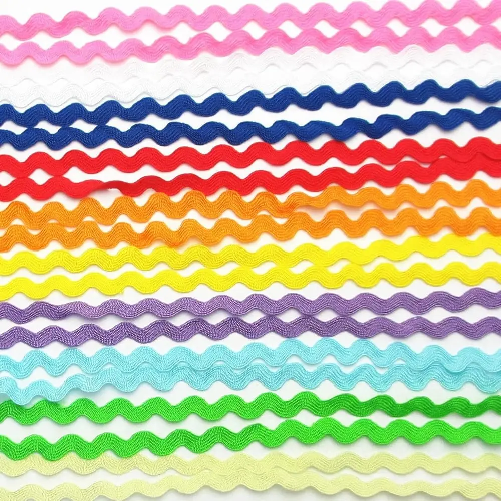 

50 ярдов разноцветной гофрированной ленты-тесьмы шириной 5 мм для одежды, платьев, шитья, изготовления цветов, домашнего декора, вечеринок, свадеб