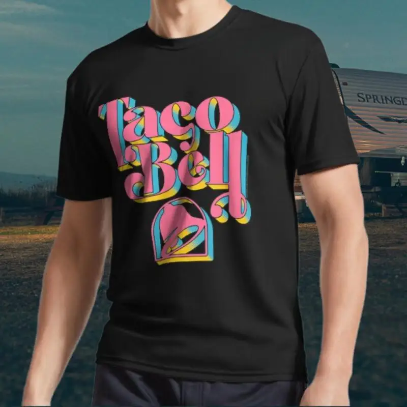 Taco Bell Groovy Retro Active Logo T-Shirt Funny Size S to 5XL