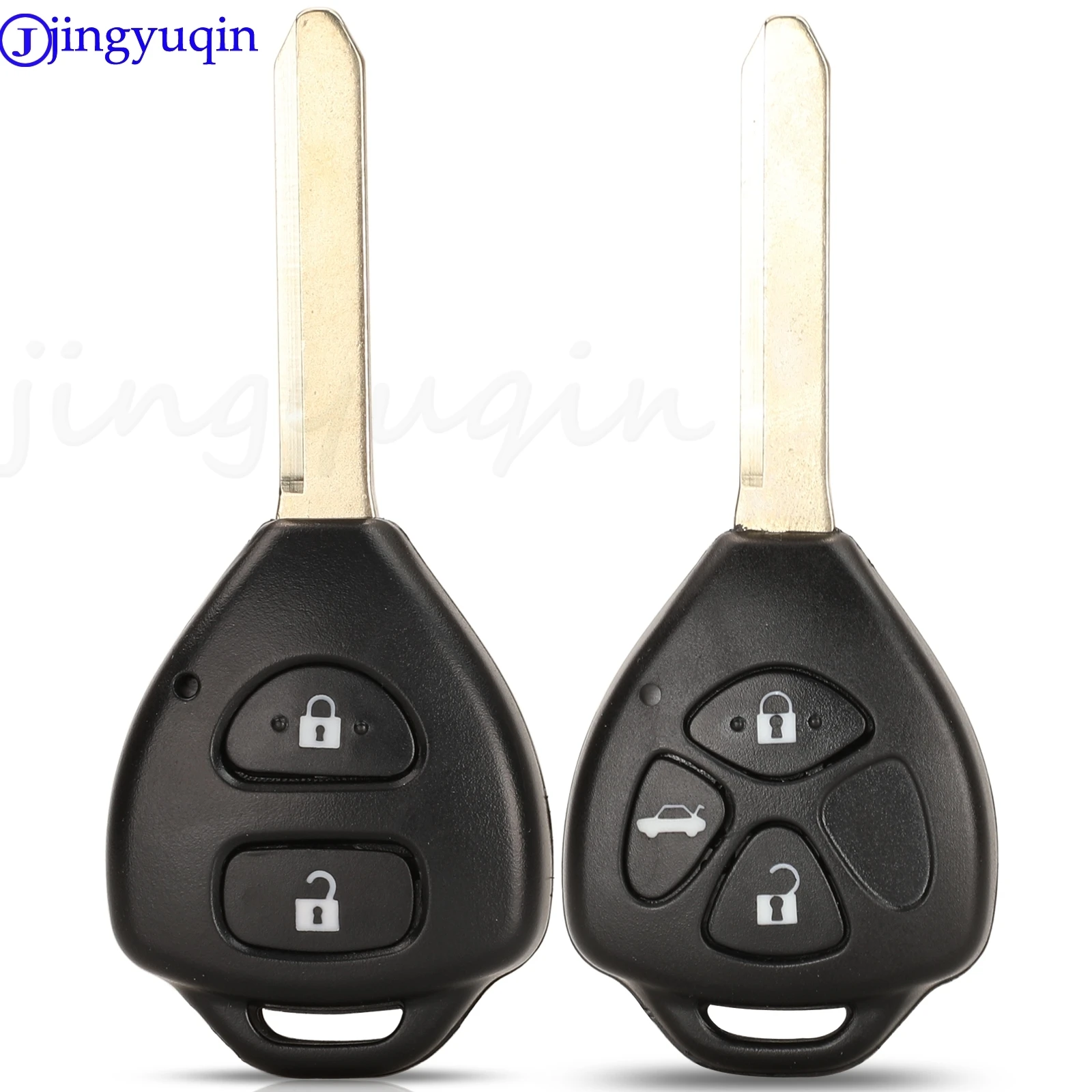 

Jingyuqin 10pcs 2/3 Buttons Remote Key Shell For Toyota Crown Camry Corolla Reiz RAV4 Avalon Venza Matrix Auto Fob Toy47 Blade