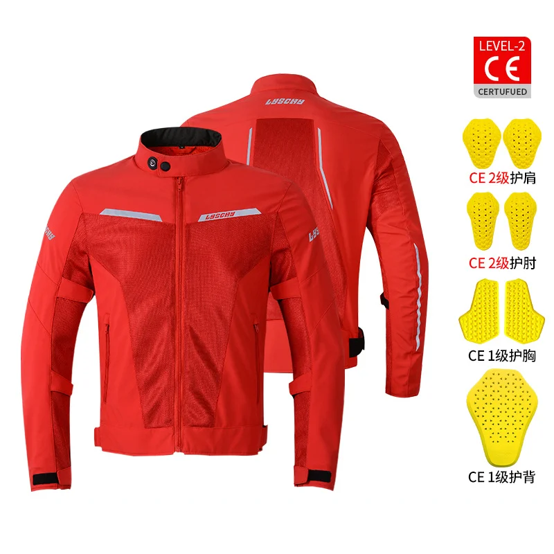 

New Upgraded Jacket Spring/Summer Men/Women Couple Motorcycle Breathable Mesh Jacket Ce1/2 Motorcycle Rally Racing Jacket