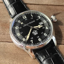 Men's Automatic Mechanical Wristwatch German Pilot Seiko Nh35 Movement C1 Luminous Calendar Gas Pointer Waterproof Reloj Hombre