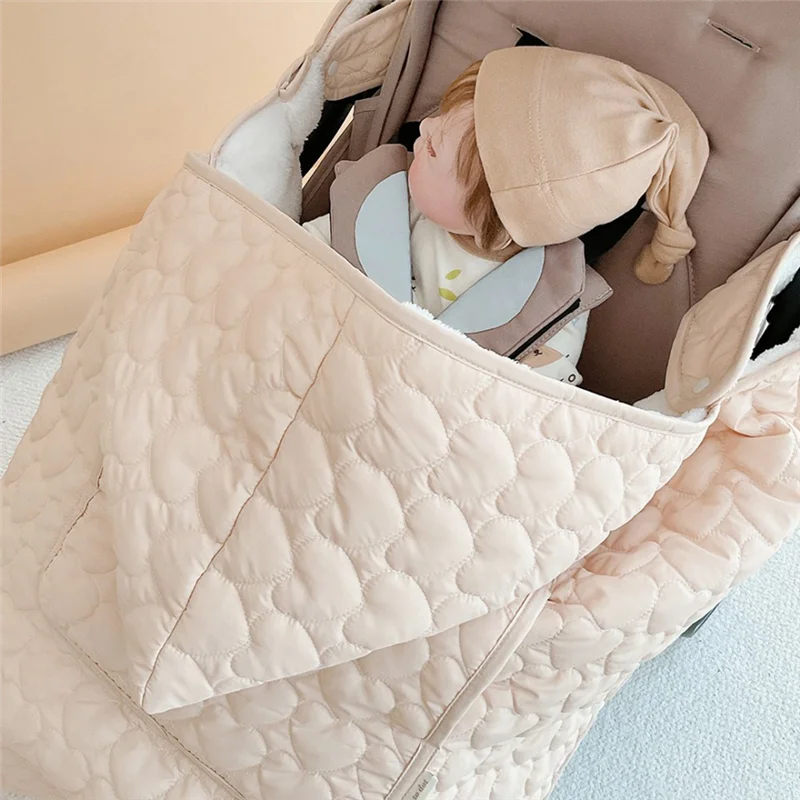 

AS96-Autumn Winter Baby Cape Baby Stroller Blanket Cartoon Thickened Warm Baby Quilt Baby Stroller Sleeping Bag Kids Straps