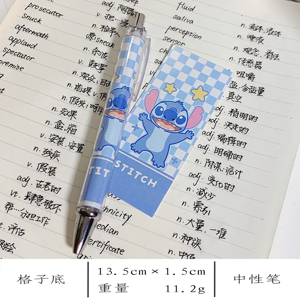 Anime Disney Stitch Pattern Blue Cute Learning Neutral Pen Exam Specific 0.5 Black Speed Drying Brush