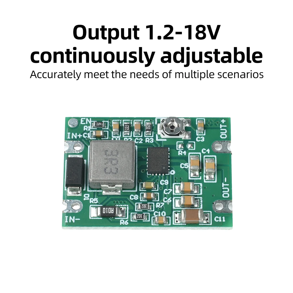 DC 3-20V Output 1.2-18V Stable Adjust Buck Boost Module Power Supply Module Lithium Batteries/Storage Batteries/Solar Power