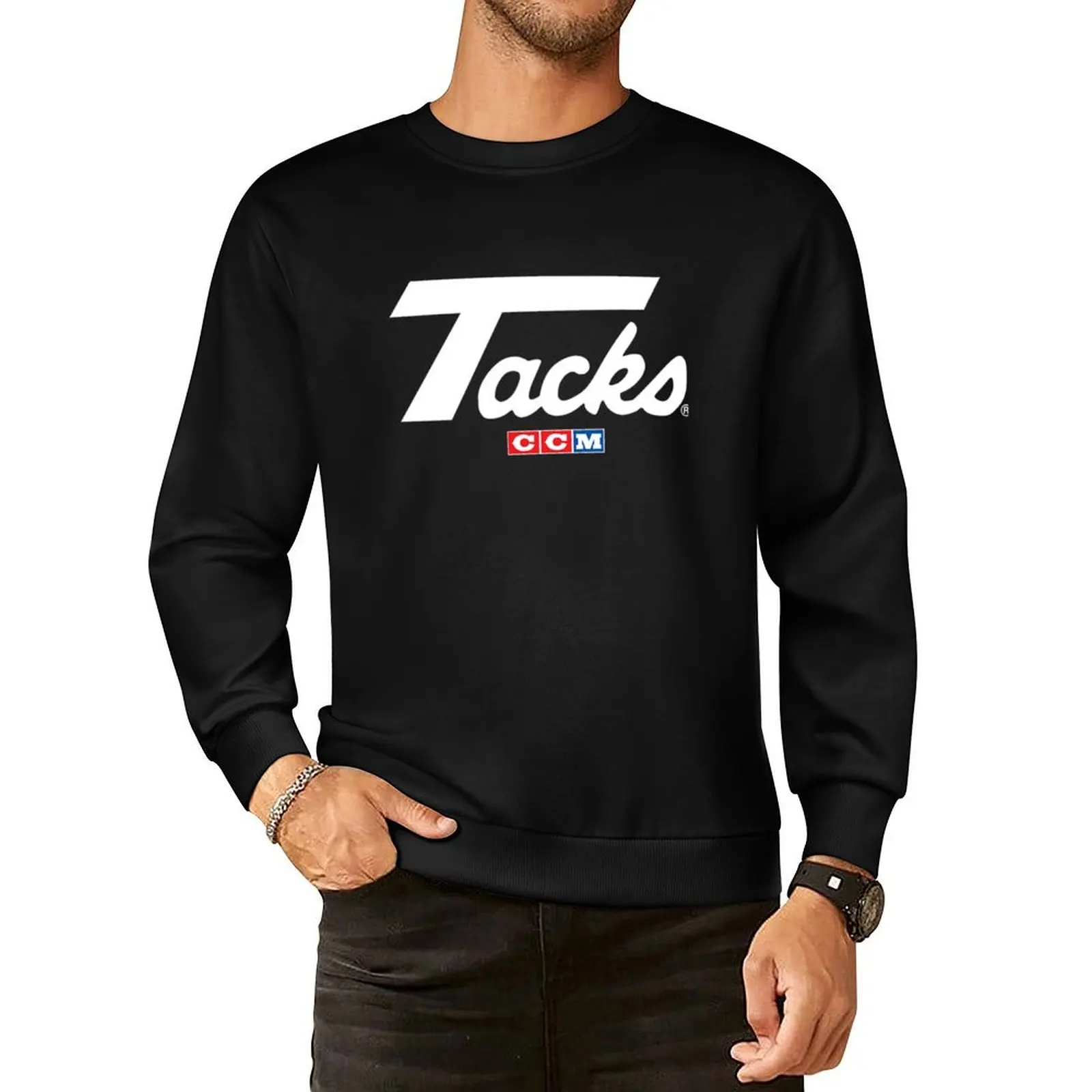 

CCM Tacks Retro Ice Hockey Logo Pullover Hoodie streetwear men tracksuit tracksuits aesthetic clothing autumn sweatshirt