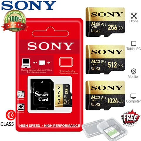소니 미니 1TB 마이크로 SD 카드 – 128GB/256GB 고속 플래시 메모리, C10 등급, Xiao Mi 호환