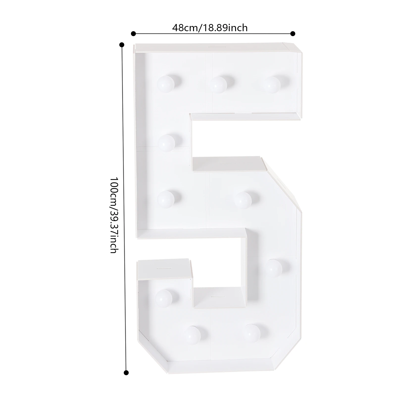 1 Stück 0-9 Riesige LED-Zahl 100*48 cm DIY Geburtstagsnummer Jubiläumsdekoration für Zuhause Hochzeit Party Geburtstag Weihnachten
